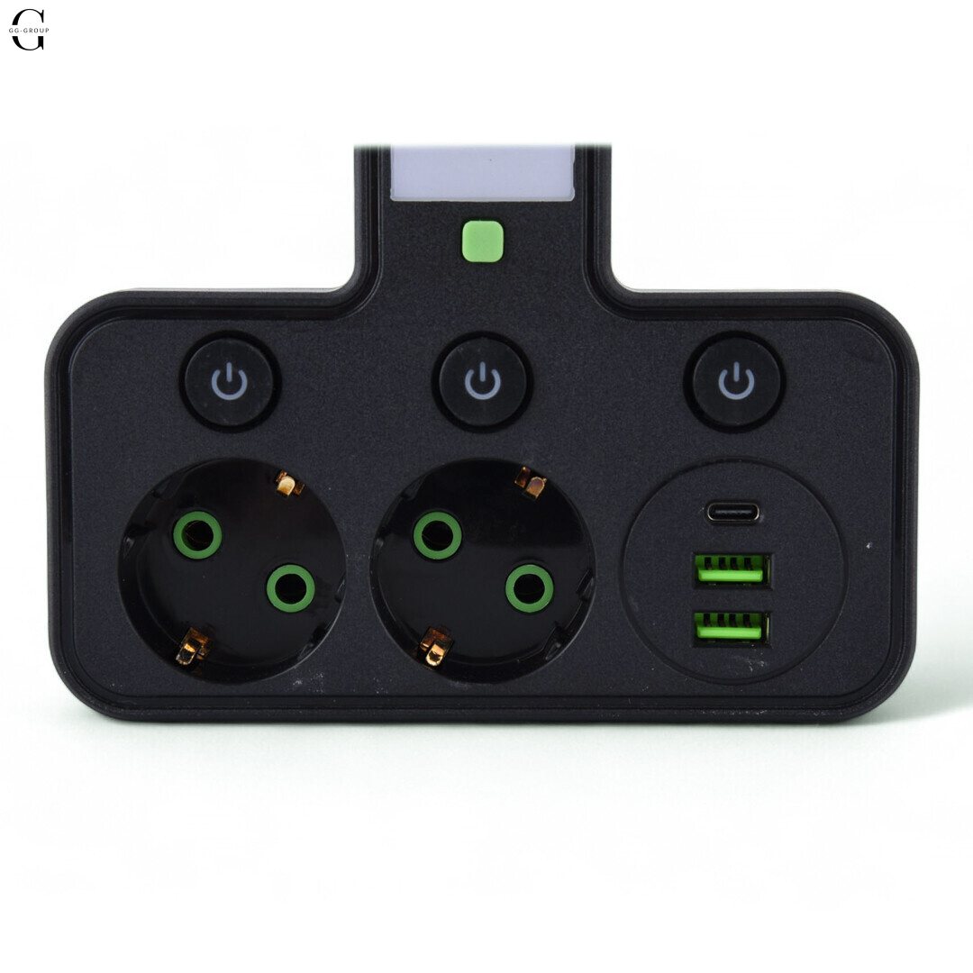 Розетка HG DUE HC-275 з USB-портами та підсвіткою